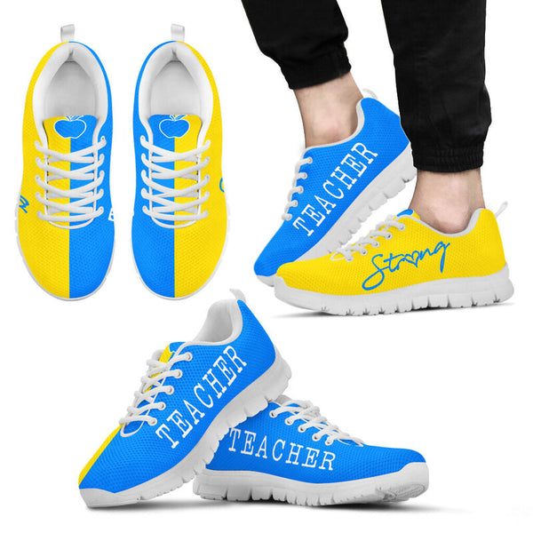 Teacher Strong Teacher Blue Yellow Kd Sneakers, Running Shoes, Shoes For Women, Shoes For - Love Sneakers