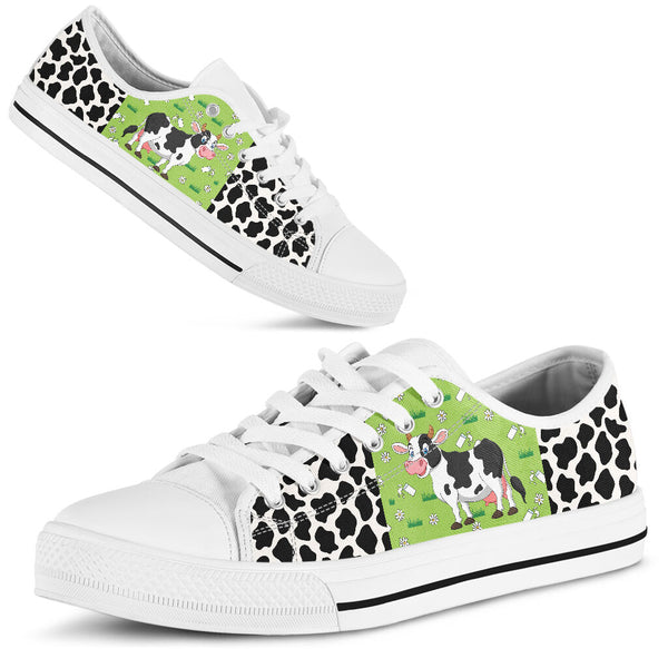 Cow Pattern Cute - Low Top Shoe - Love Love Top Shoes