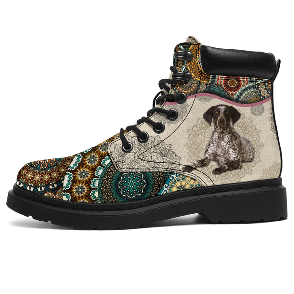 German Shorthaired Pointer - Vintage Mandala Asboot Sky Kd - Love All Season Boots