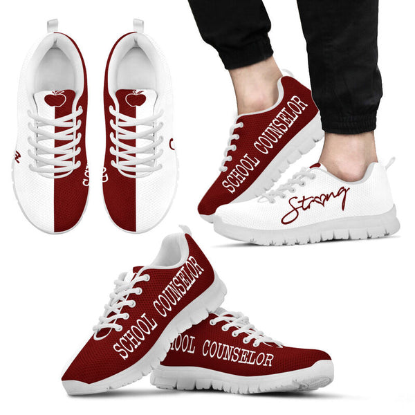 School Counselor Maroon White Kd Sneakers, Runni- Love Sneakers