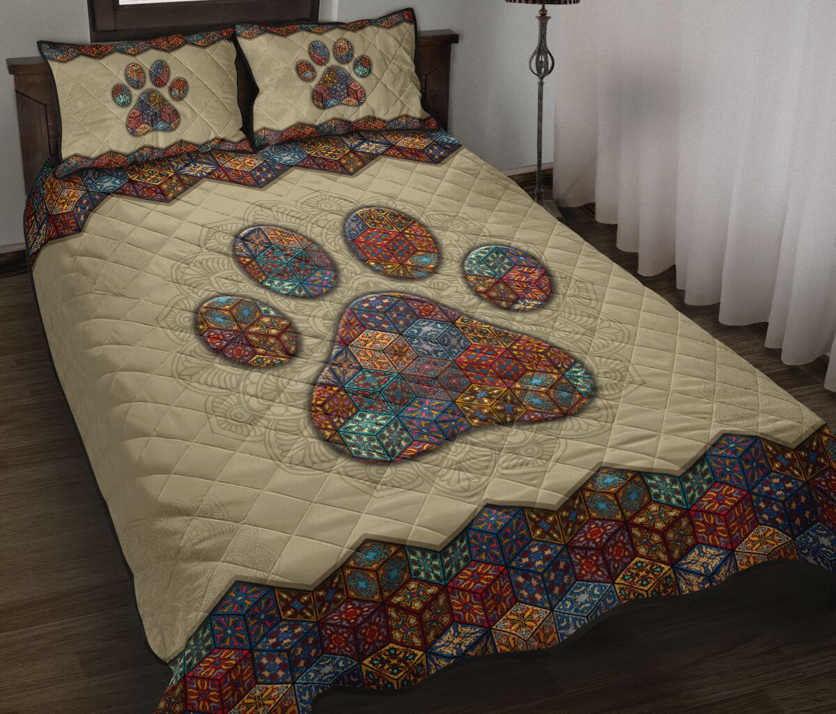 Quilt Bed Set - Mandala - Paw 53 - Love Quilt Bedding Set