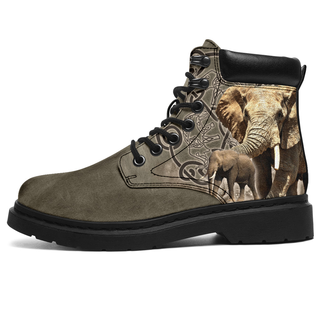 Elephant Celtic Knot Asboots - Love All Season Boots