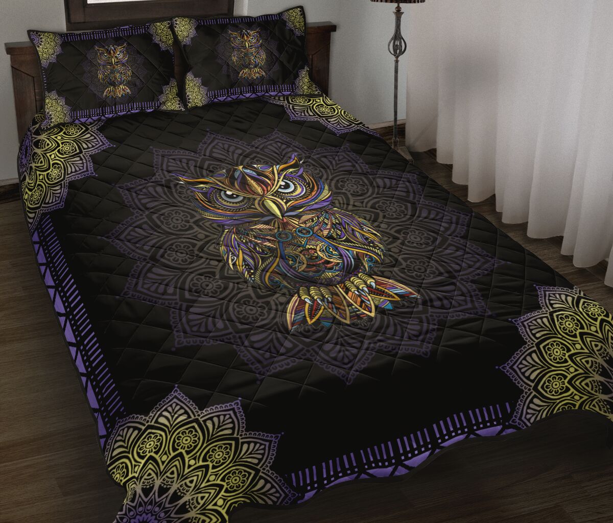 Owl Quilt Bed Set 98 - Love Quilt Bedding Set