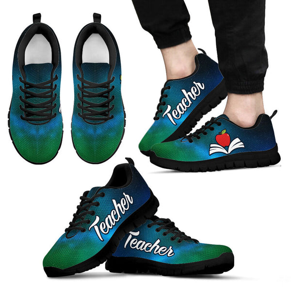 Teacher Green Blue Galaxy Kd Sneakers, Running Shoes, Shoes For Women, Shoes For Men, Custo- Love Sneakers