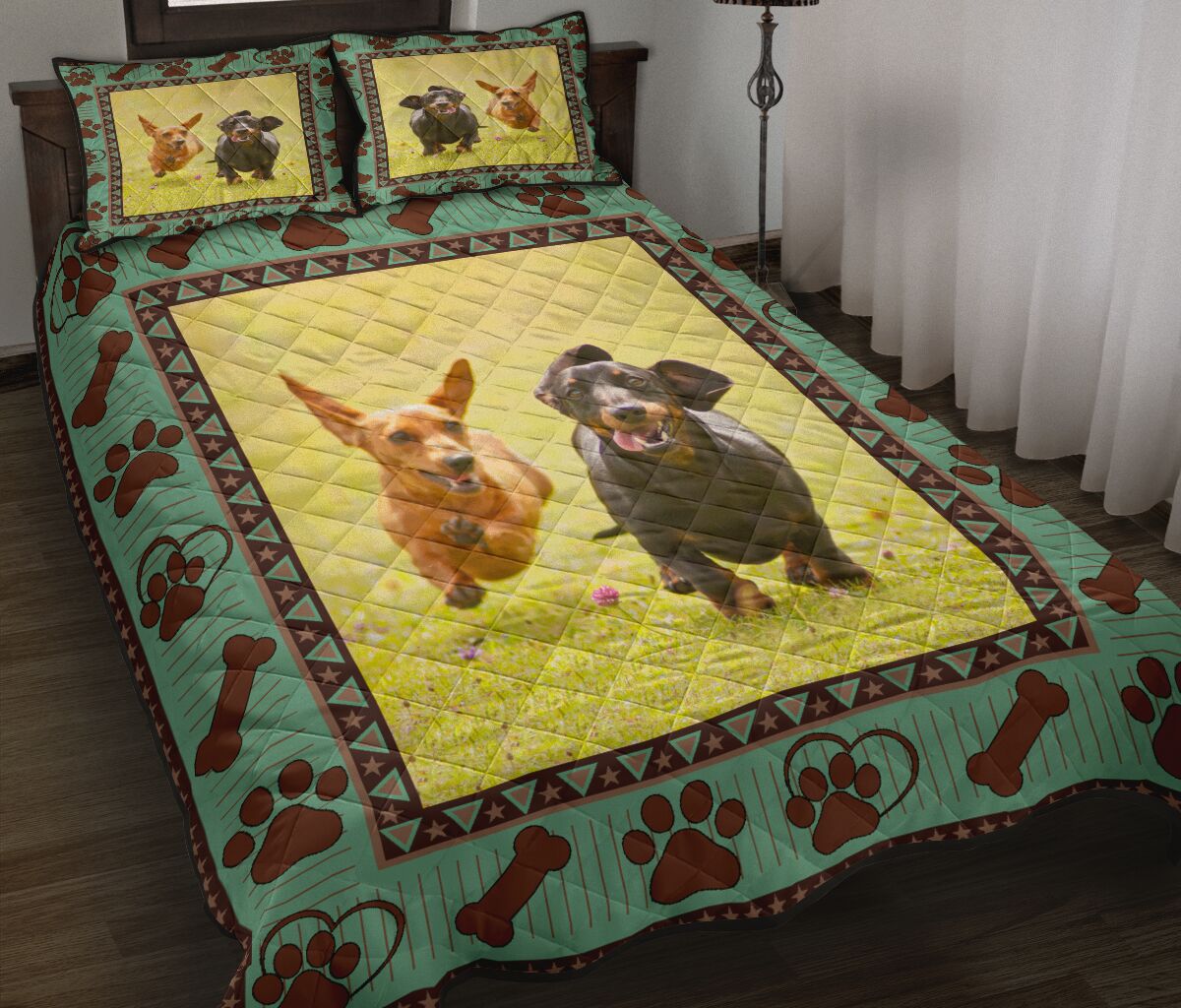 Dachshund Items - Quilt Bed Set - Love Quilt Bedding Set