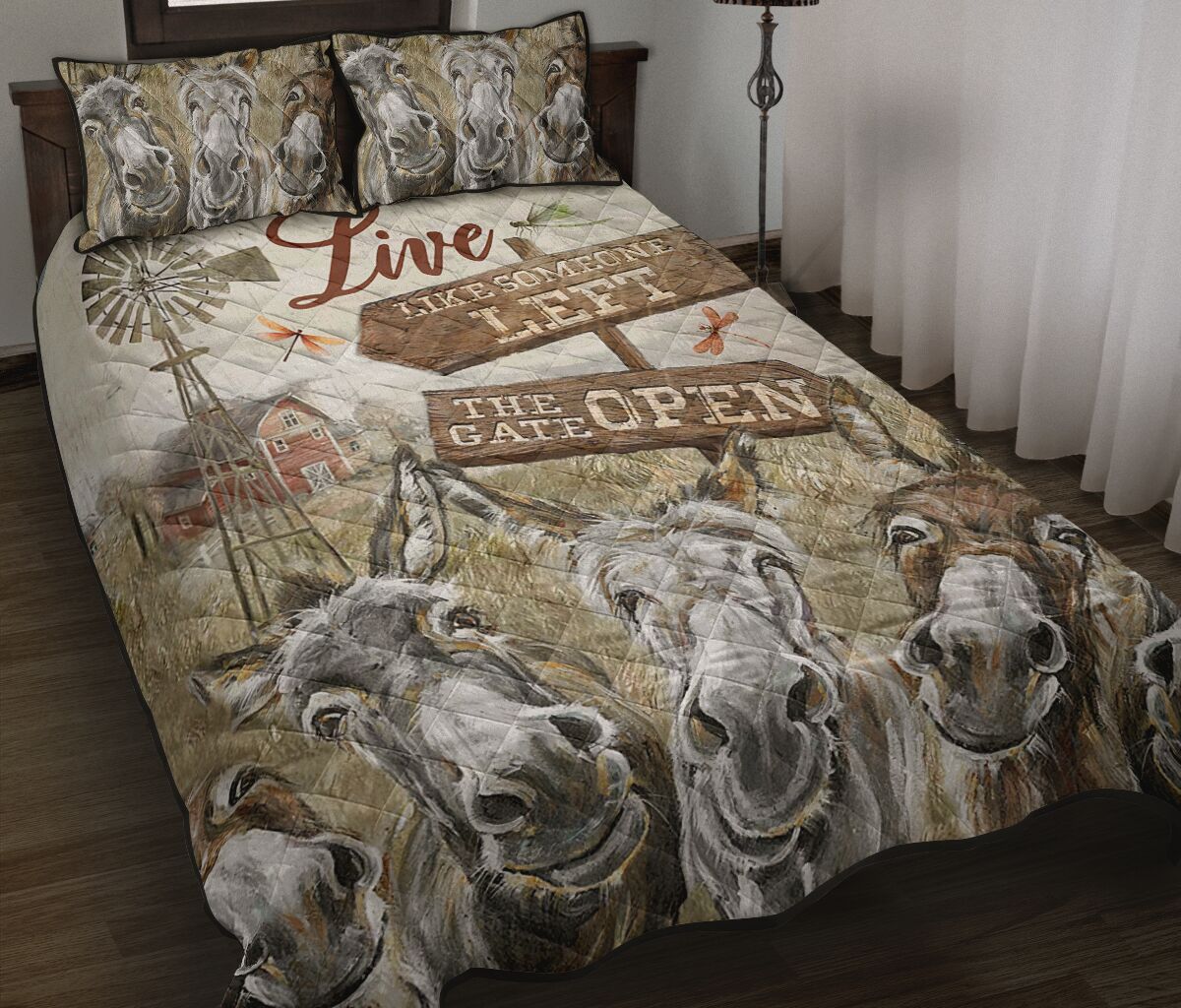 Quilt Bed Set - Farming - Donkey 80 - Love Quilt Bedding Set