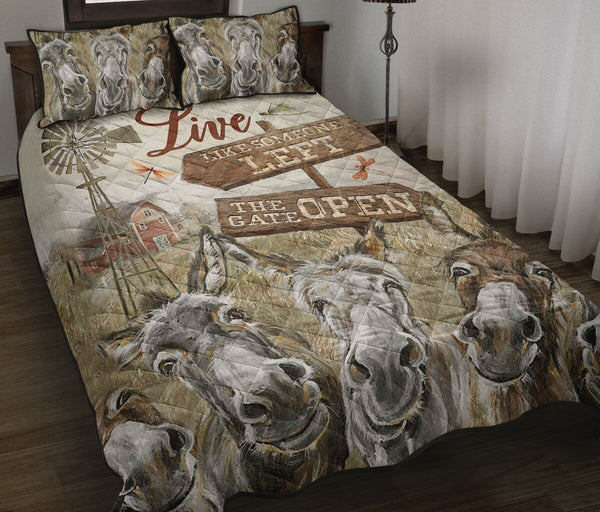 Quilt Bed Set - Farming - Donkey 80 - Love Quilt Bedding Set