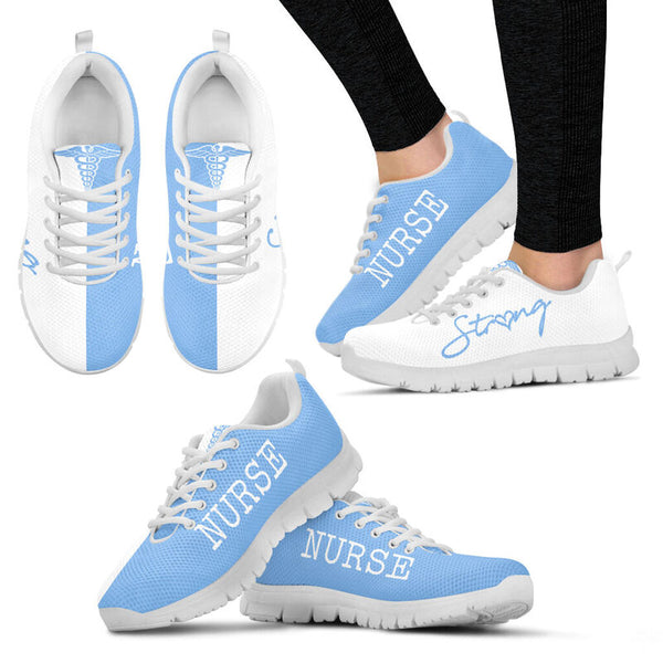 Nurse-strong Blue White 2 Sneakers, Running Shoes, Shoes For Women, Shoes For Men, Custom Sh- Love Sneakers