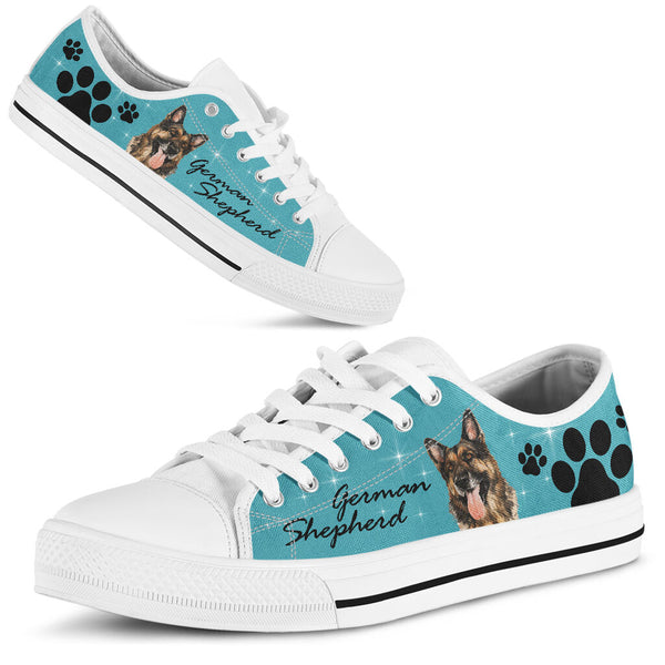 German Shepherd And Paw - Low TopShoe - Love Love Top Shoes