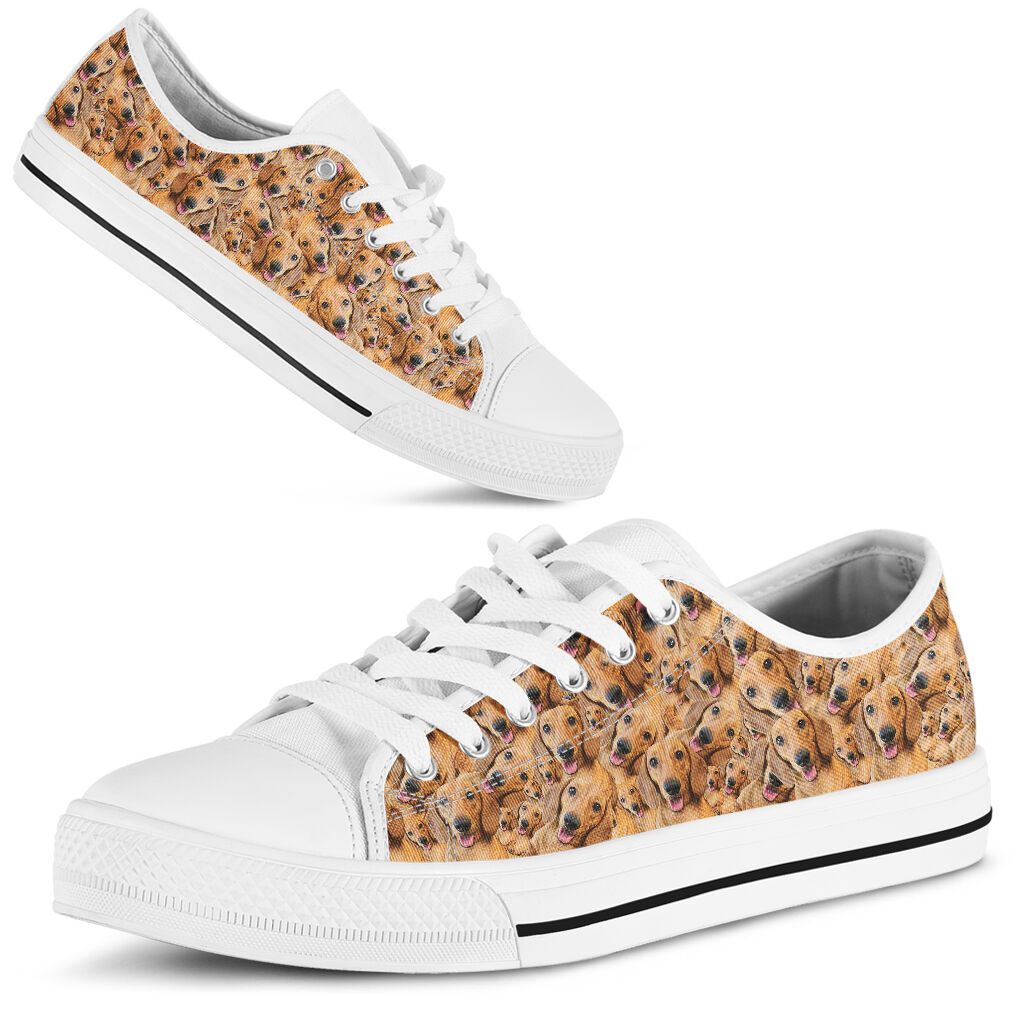 Dachshund Random Pattern - Low Top Shoe - Love Love Top Shoes