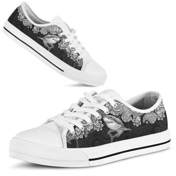 Shark - Pattern - Low Top Shoe - Love Low Top Shoes