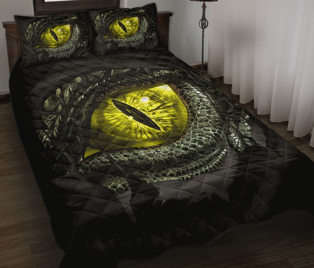 Dragon Eye Quilt Bed Set - Love Quilt Bedding Set