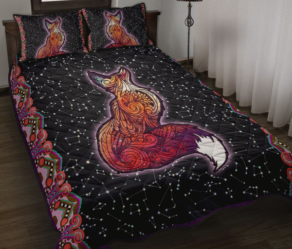 Fox Quilt Bed Set 65 - Love Quilt Bedding Set