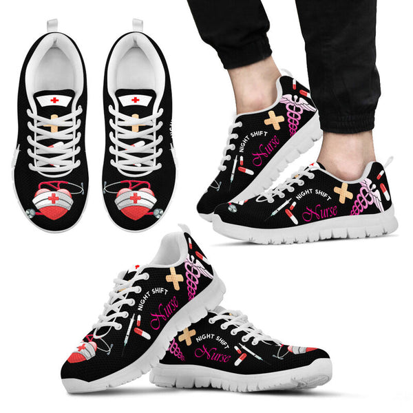 Nurse Night Shift Sneakers, Running Shoes, Shoes For Women, Shoes For Men, Custom Shoes, L- Love Sneakers