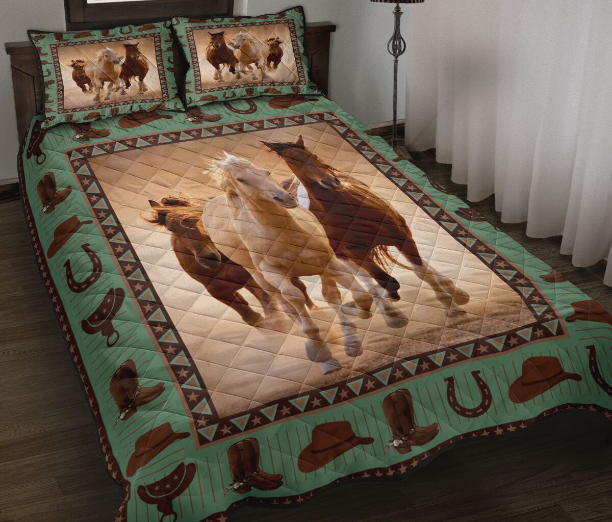 Horse Items - Quilt Bed Set - Love Quilt Bedding Set