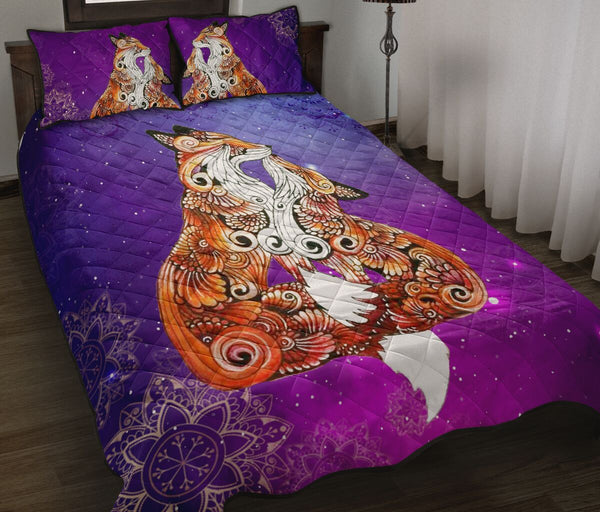 Fox Quilt Bed Set 15 - Love Quilt Bedding Set