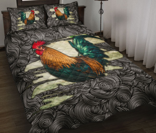 Chicken Scratch Style Quilt Bed Set - Love Quilt Bedding Set