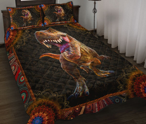 Dinosaur Mandala Quilt Bed Set - Love Quilt Bedding Set