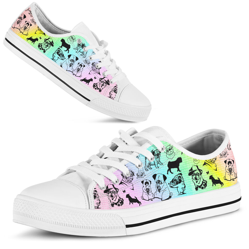 Pug Light Color - Low Top Shoe - Love Love Top Shoes