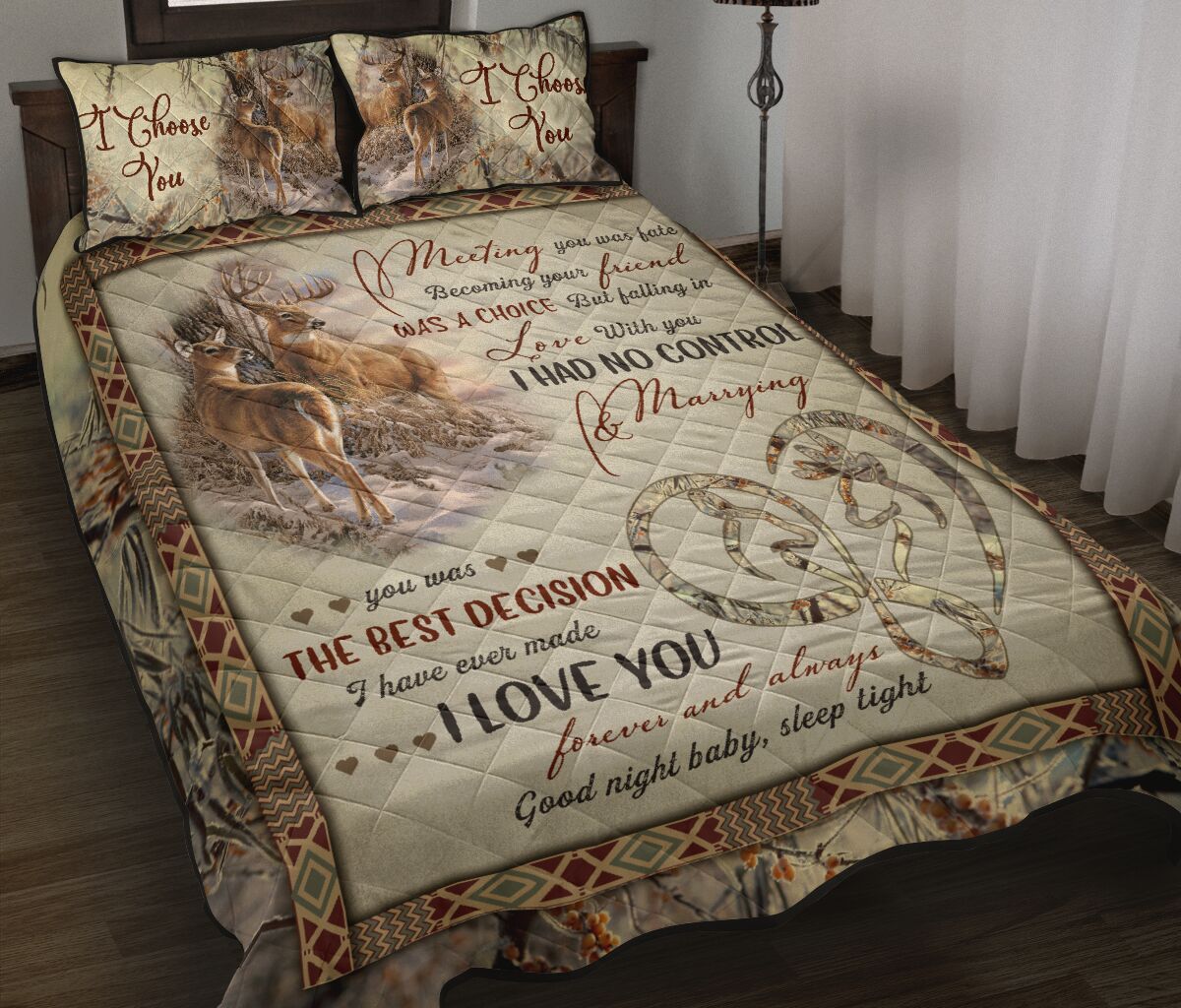 I Choose You Quilt Bed Set - Love Quilt Bedding Set