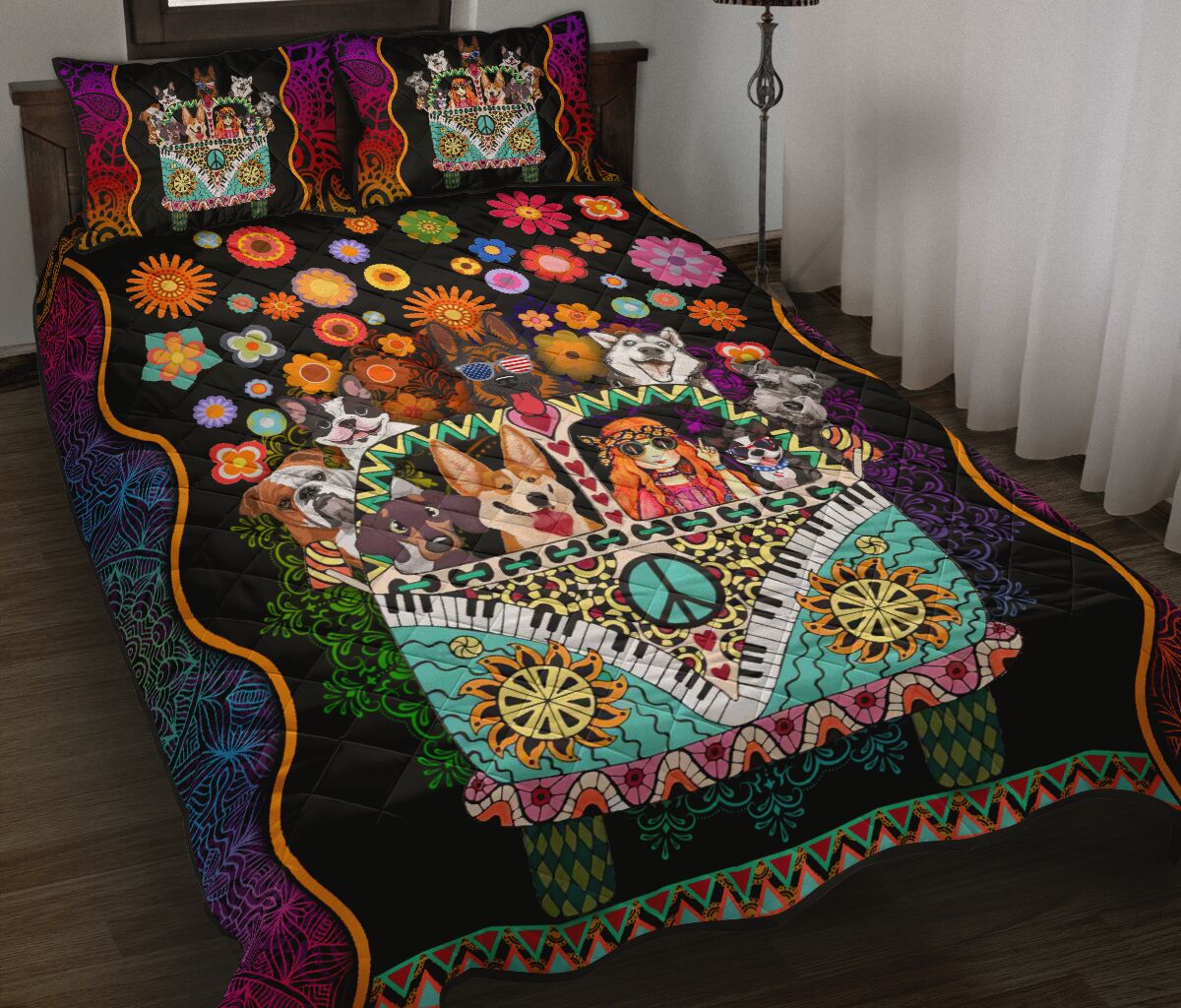 Quilt Bed Set - Dog Lady 28 - Love Quilt Bedding Set