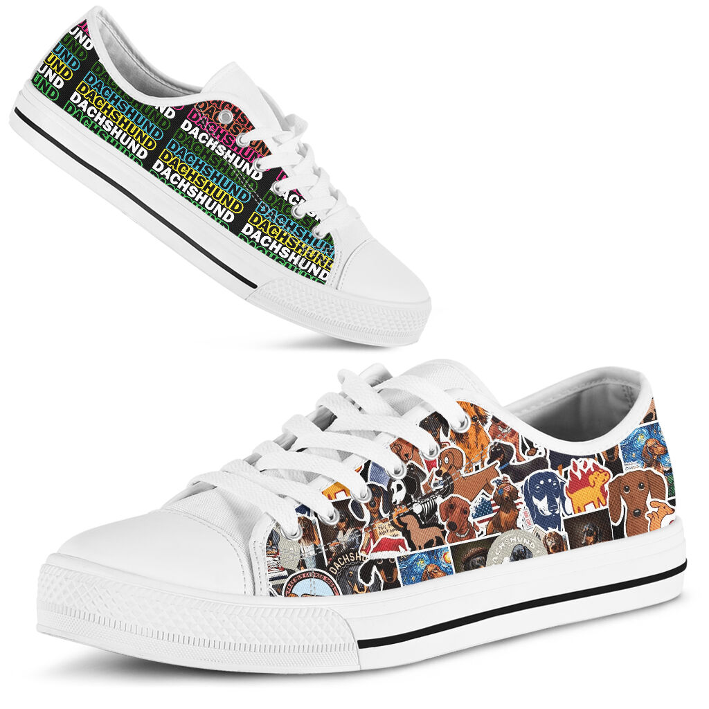 Dachshund Stickers - Low Top Shoe - Love Love Top Shoes