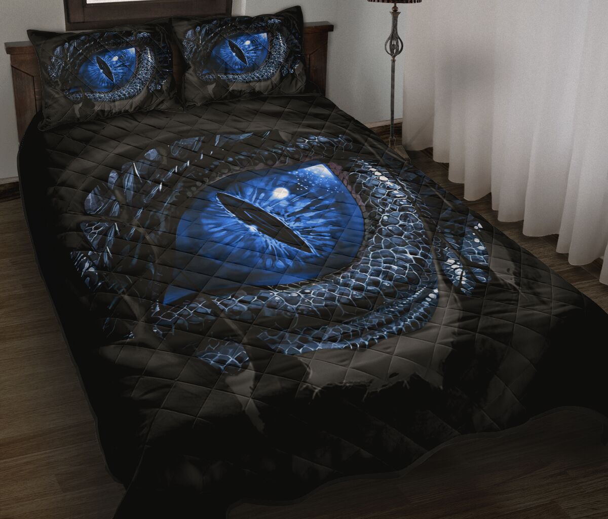 Dragon Eye Quilt Bed Set 6- Love Quilt Bedding Set