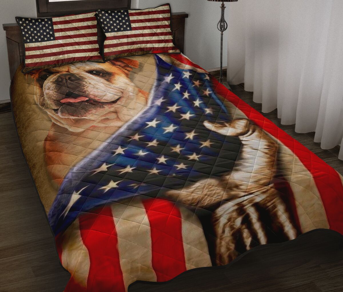 Bulldog Quilt Bed Set 57 - Love Quilt Bedding Set
