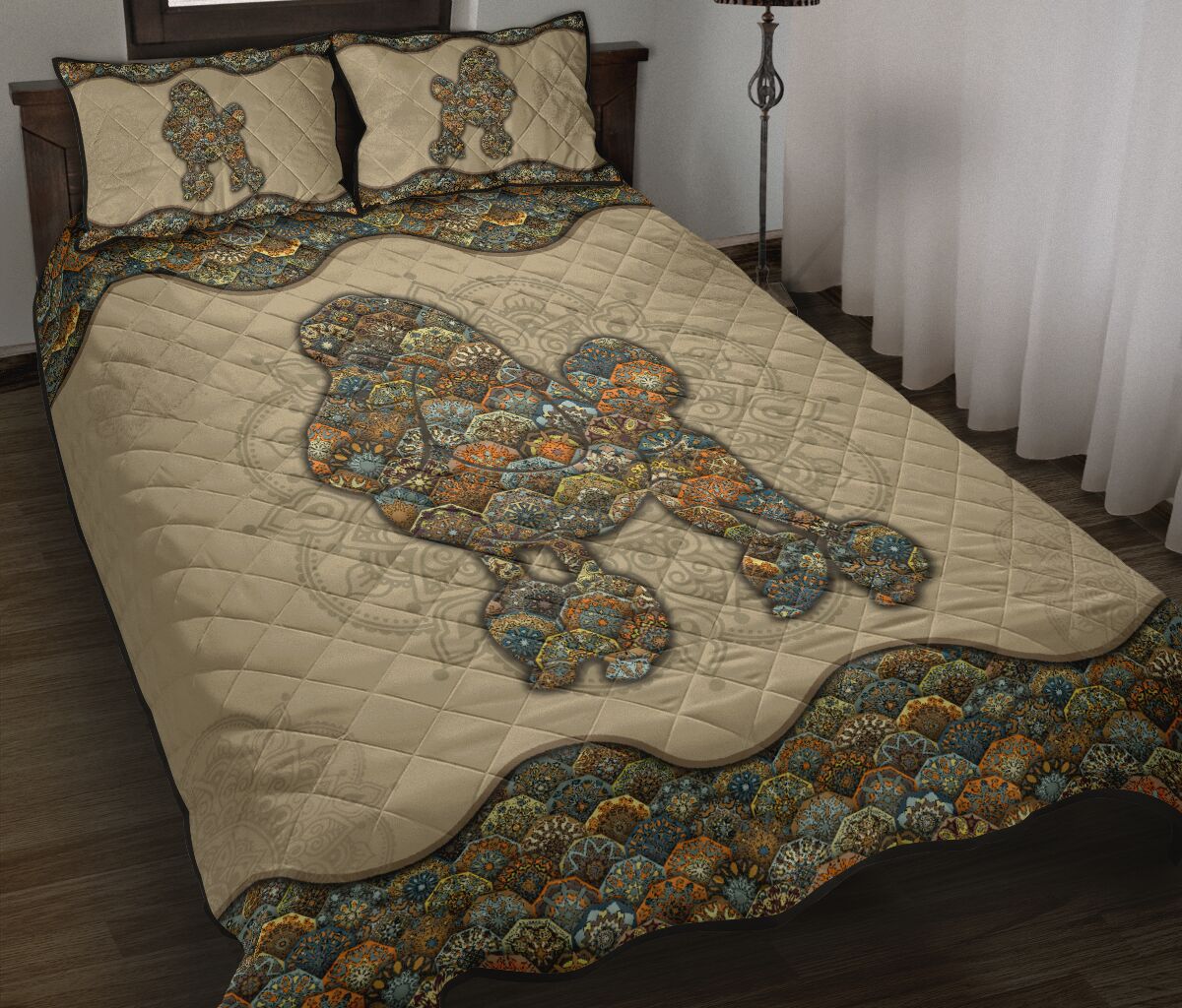 Quilt Bed Set - Mandala - Poodle 94 - Love Quilt Bedding Set
