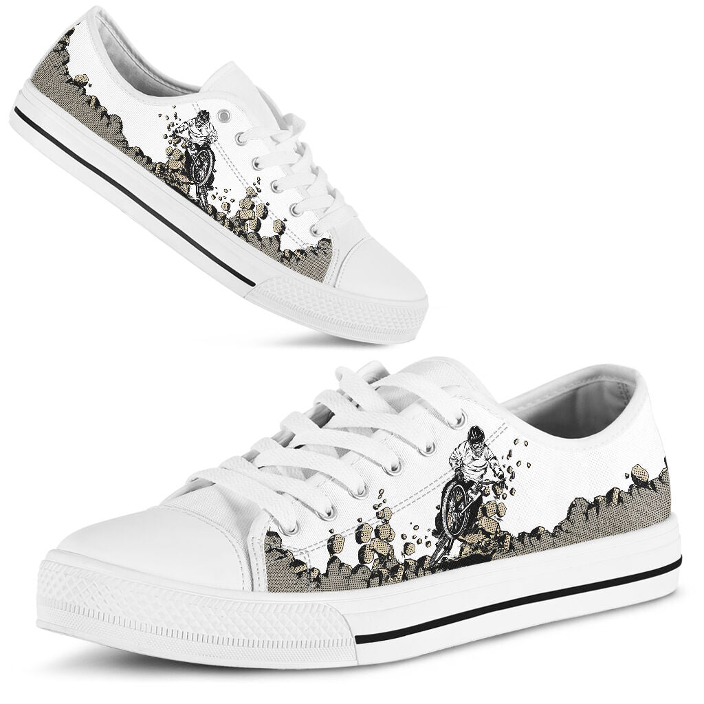 Mountain Bike Broke - Low Top Shoe - Love Love Top Shoes