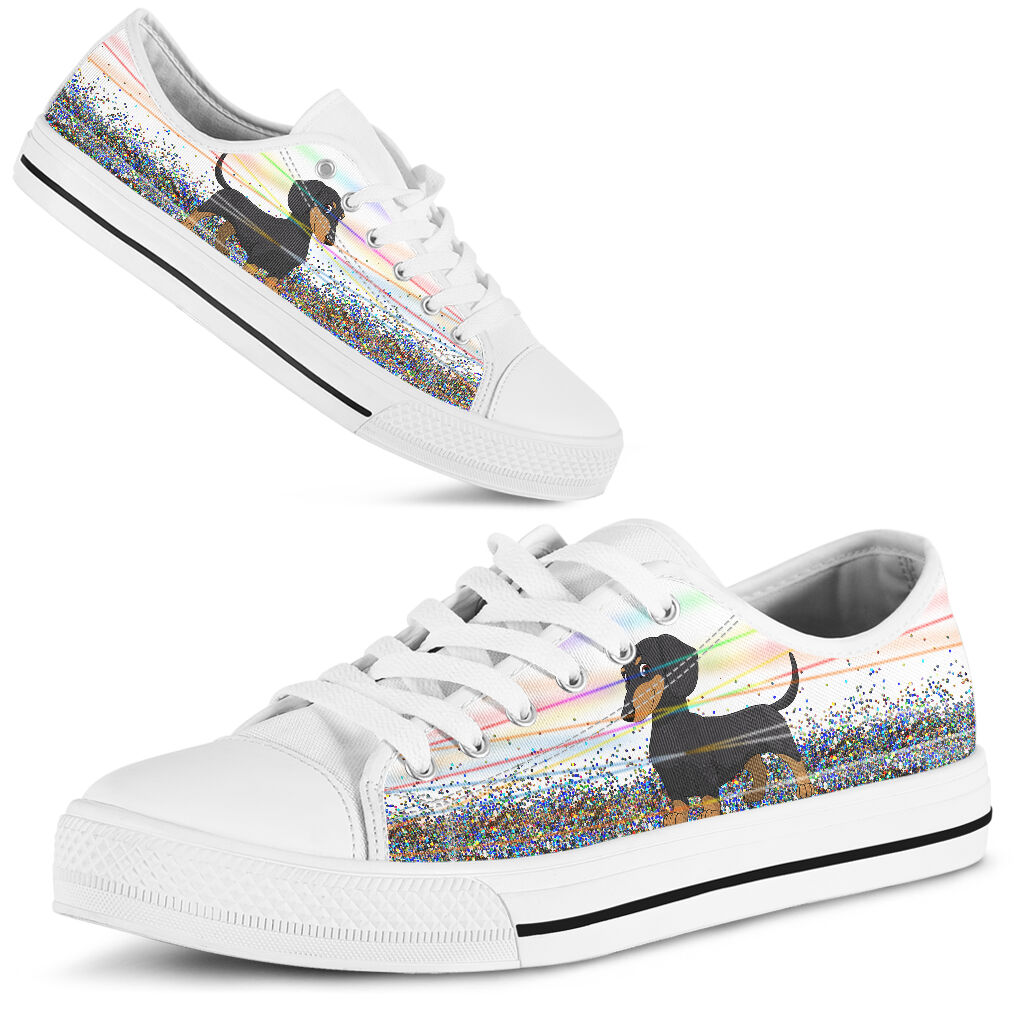 Dachshund Glitter - Low Top Shoe - Love Love Top Shoes