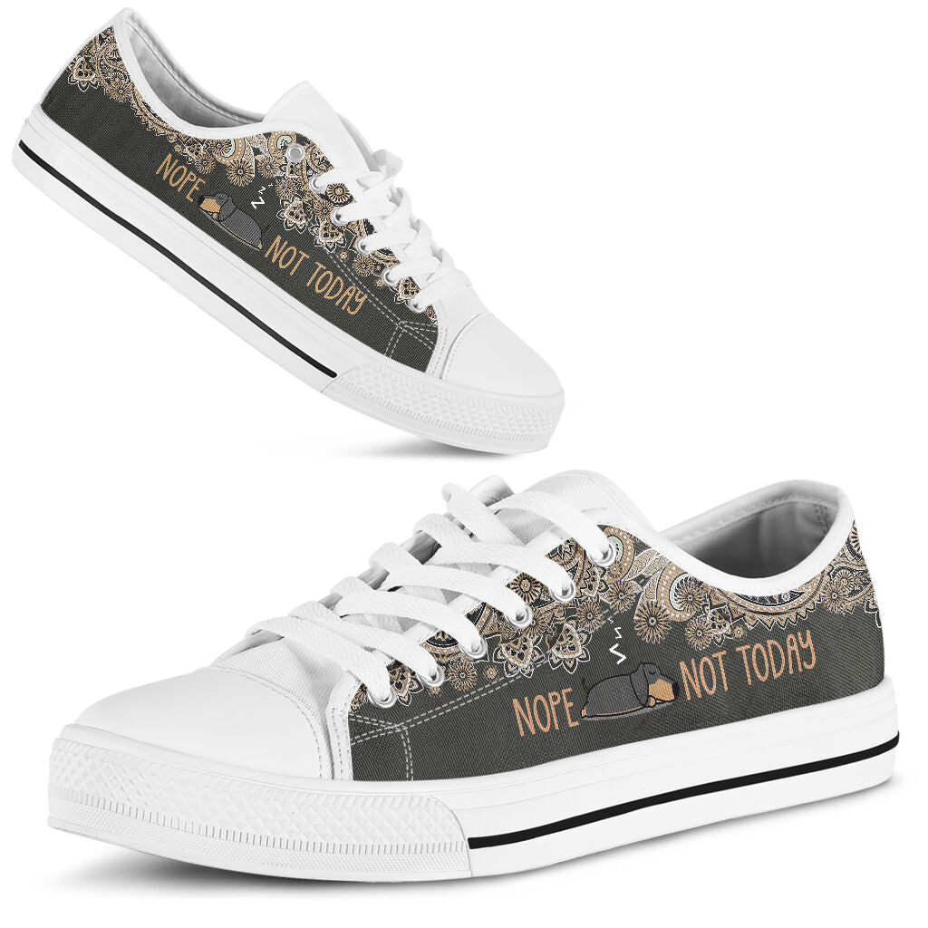 Dachshund - Nope Not Today -low Top Shoe - Love Love Top Shoes