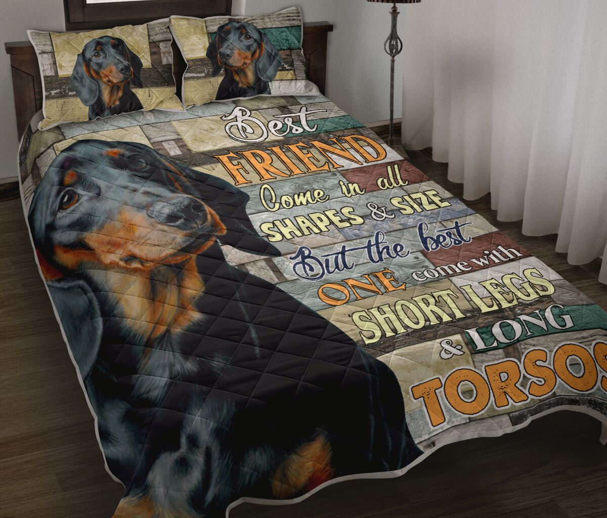 Dachshund Best Friend - Quilt Bed Set - Da - Nnd - Love Quilt Bedding Set