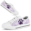 Dog Paw Purple Flower - Low Top Shoe - Love Love Top Shoes