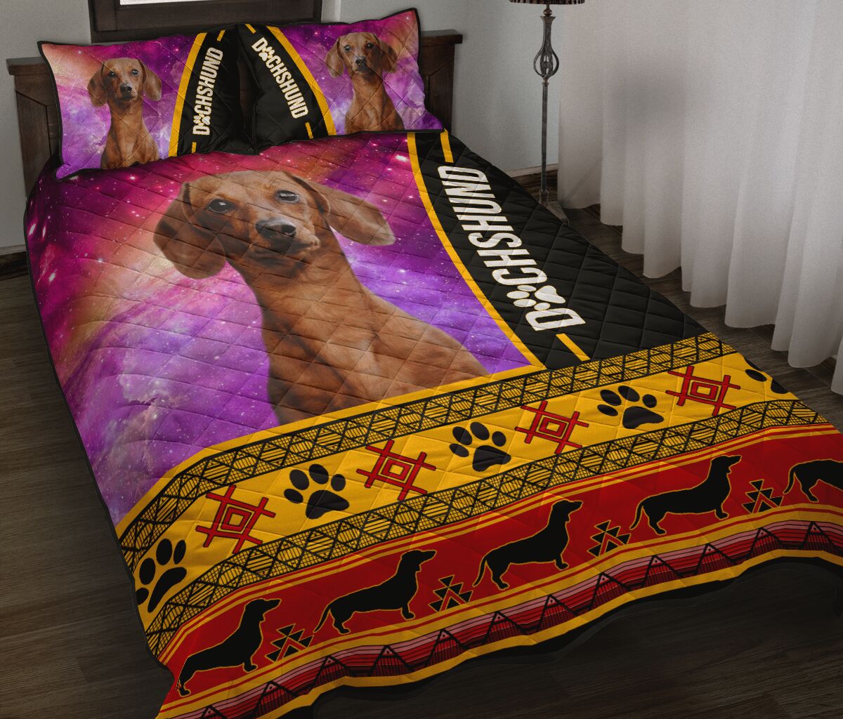 Dachshund Native - Bed Set- Love Quilt Bedding Set