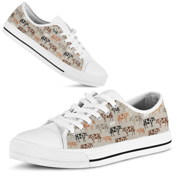 Cow Pattern Low Top Shoes