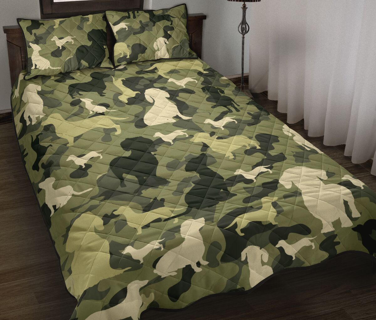 Dachshund Army Pattern - Bed Set - Love Quilt Bedding Set