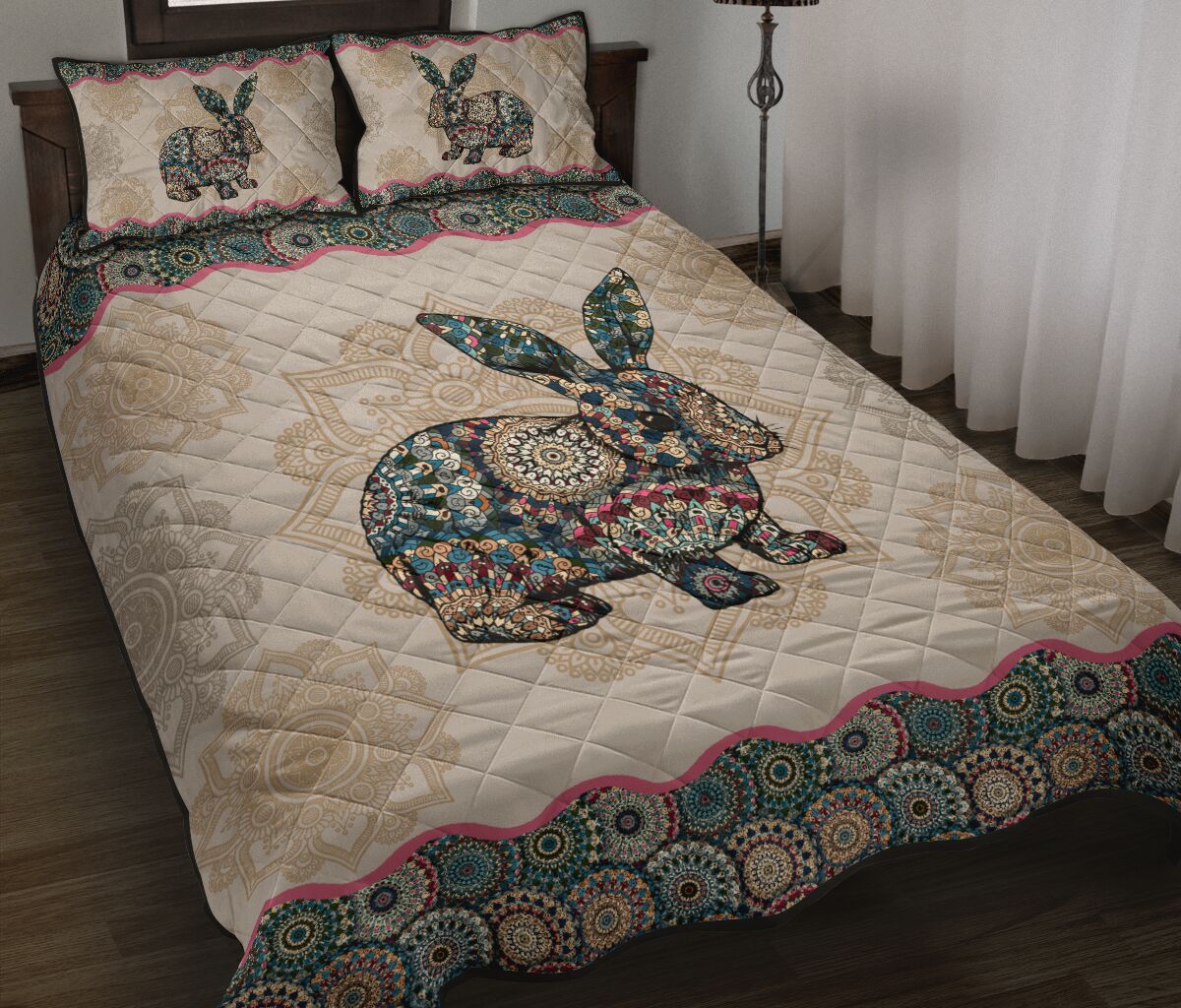 Rabbit Mandala - Bed Set- Love Quilt Bedding Set