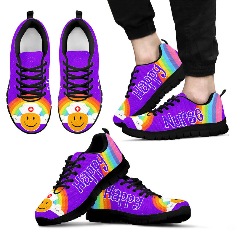 Nurse- Happy Purple Kd Sneakers, Running Shoes, Shoes For Women, Shoes For Men, Custom Shoes- Love Sneakers