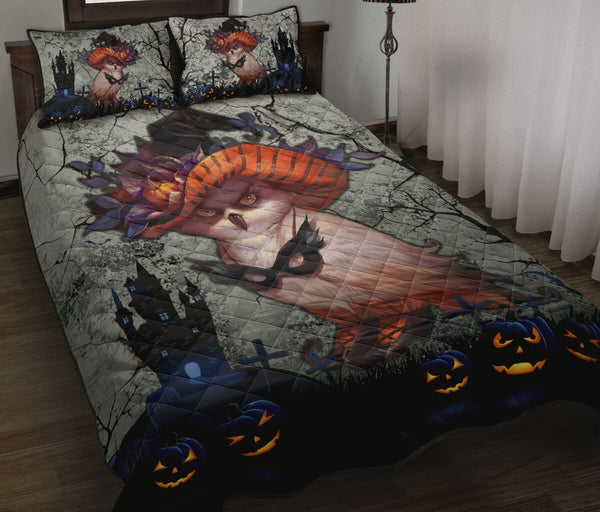 Owl Halloween Style Quilt Bed Set - Love Quilt Bedding Set