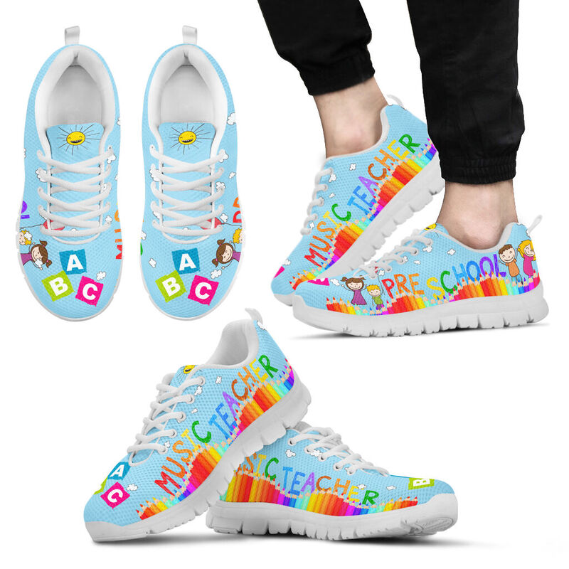 Preschool Music Teacher Abc White Soles Sneakers, Running Shoes, Shoes For Women, Shoes For - Love Sneakers