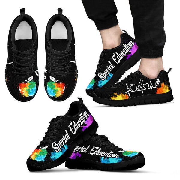 Special Education Art Color Black Soles Sneakers, Running Shoes, Shoes For Women, Shoes For - Love Sneakers