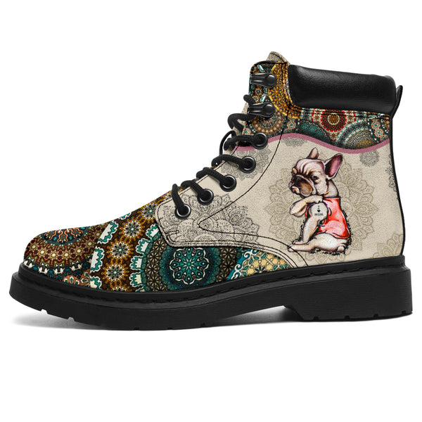 Pug - Vintage Mandala Asboot Sky - Love All Season Boots