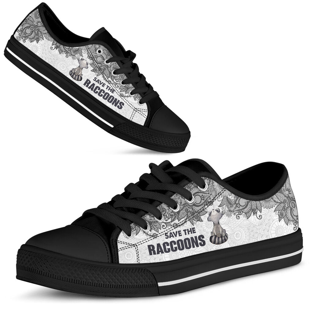 Save The Raccoons - Raccoons Low Top Shoes