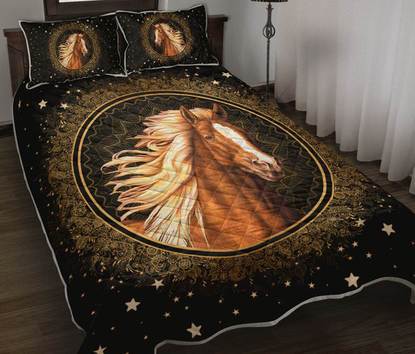 Horse Paisley Round - Love Quilt Bedding Set