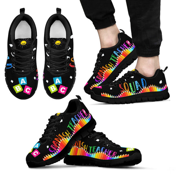 Spanish Teacher Squad Abc Kd Sneakers, Runni- Love Sneakers