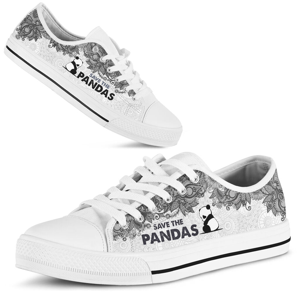 Save The Pandas - Pandas Low Top Shoe - Love Love Top Shoes