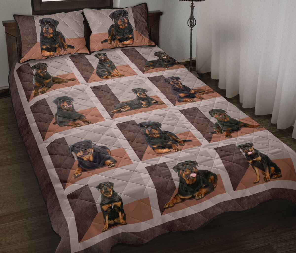 Rottweiler Square Cute - Bed Set - Love Quilt Bedding Set