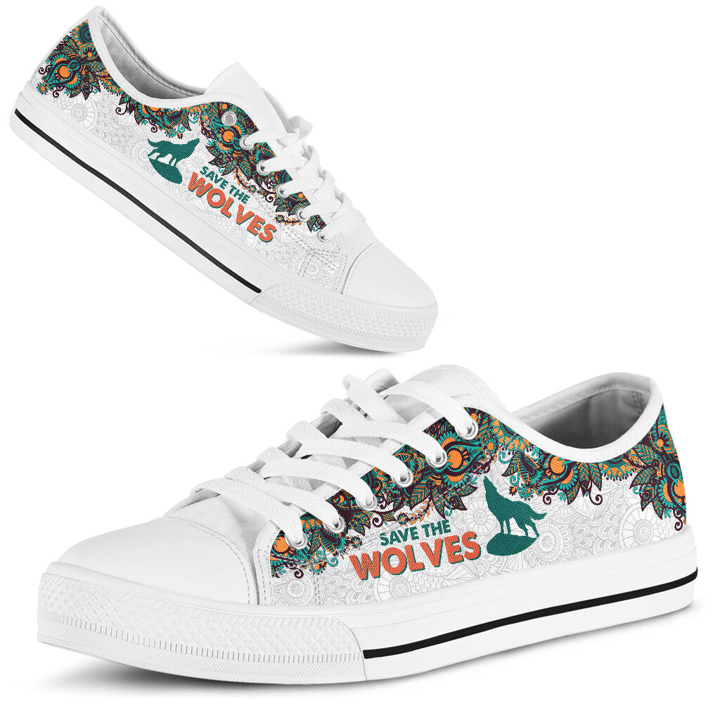 Save The Wolves - Wolves Low Top Shoes
