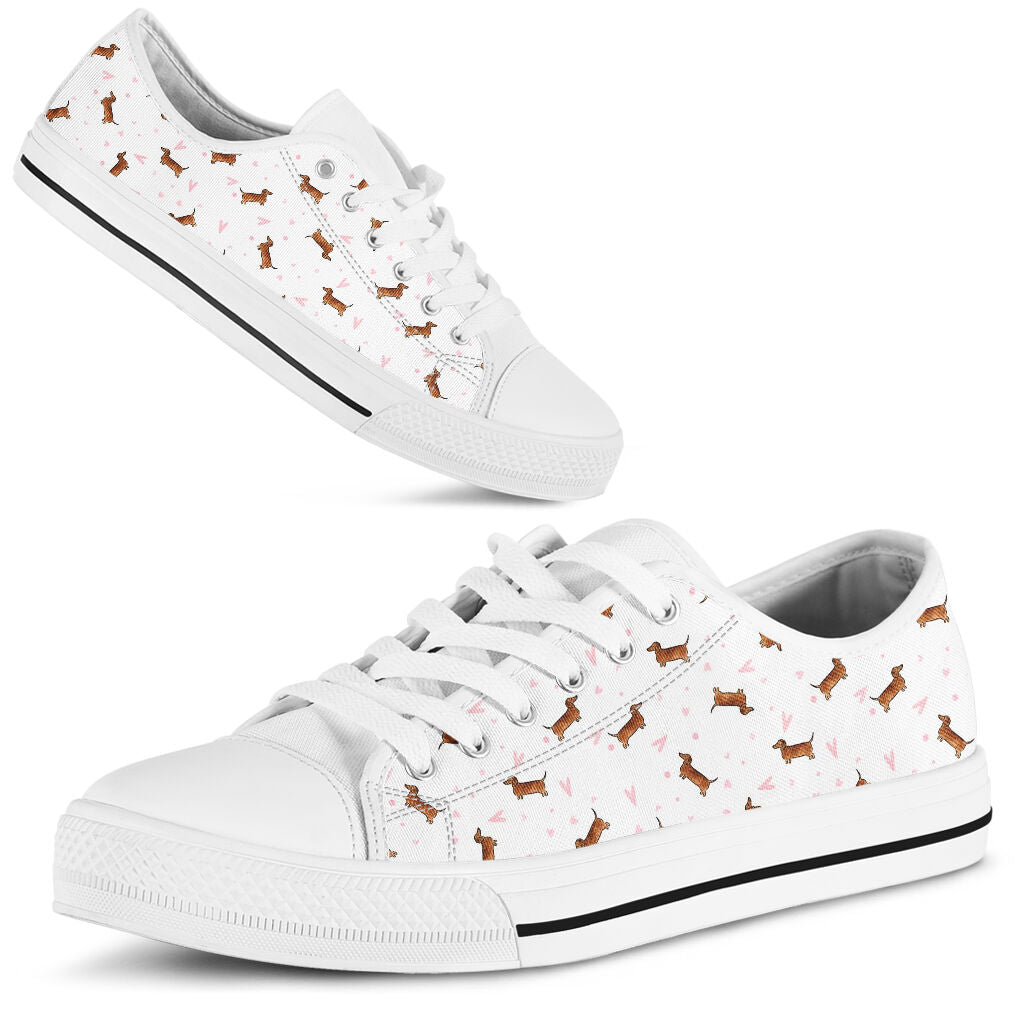 Dachshund Low Top Shoes - Love Low Top Shoes